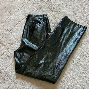 ASOS Design Faux Leather Pants Preppy Minimalist Biker Old Money Capsule Size 6